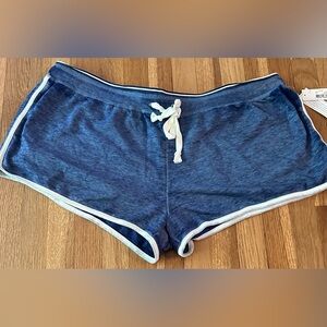 Women’s Navy Blue Lounge Shorts with Drawstring